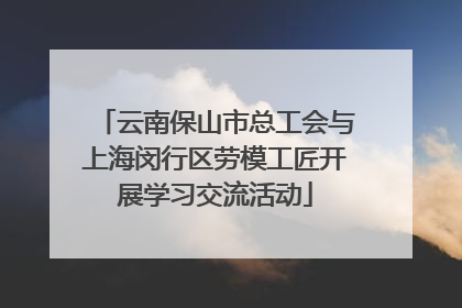 云南保山市总工会与上海闵行区劳模工匠开展学习交流活动
