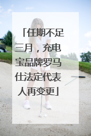 任期不足三月，充电宝品牌罗马仕法定代表人再变更