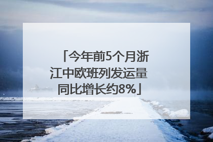今年前5个月浙江中欧班列发运量同比增长约8%