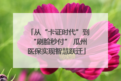从“卡证时代”到“刷脸秒付” 瓜州医保实现智慧跃迁