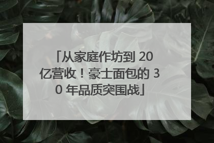 从家庭作坊到 20 亿营收！豪士面包的 30 年品质突围战