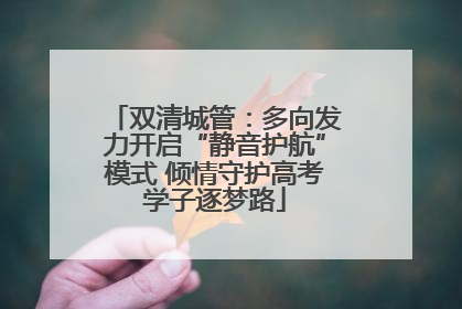 双清城管：多向发力开启“静音护航”模式 倾情守护高考学子逐梦路