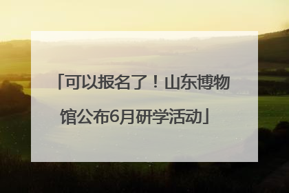 可以报名了！山东博物馆公布6月研学活动