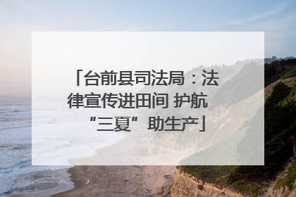 台前县司法局：法律宣传进田间 护航“三夏”助生产