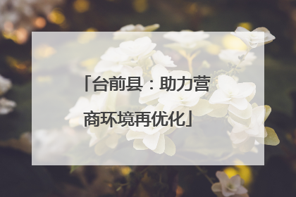 台前县：助力营商环境再优化
