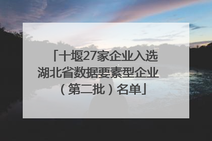 十堰27家企业入选湖北省数据要素型企业（第二批）名单
