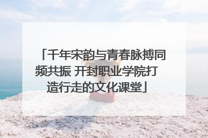 千年宋韵与青春脉搏同频共振 开封职业学院打造行走的文化课堂