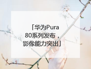 华为Pura80系列发布，影像能力突出