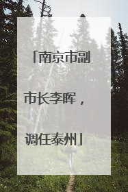 南京市副市长李晖，调任泰州