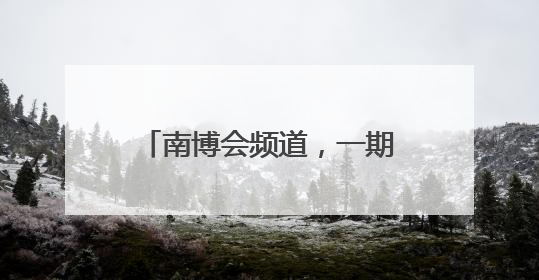 南博会频道，一期一会 明年再见！