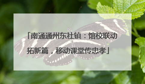 南通通州东社镇：馆校联动拓新篇，移动课堂传忠孝