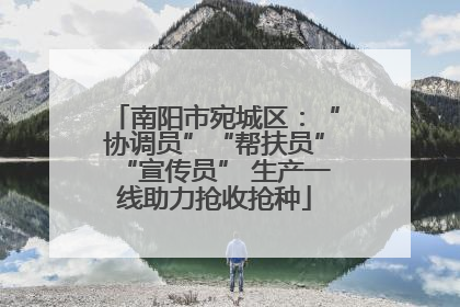 南阳市宛城区：“协调员”“帮扶员”“宣传员” 生产一线助力抢收抢种