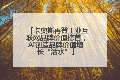 卡奥斯再登工业互联网品牌价值榜首，AI创造品牌价值增长“活水”