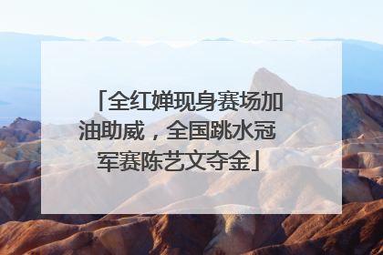全红婵现身赛场加油助威，全国跳水冠军赛陈艺文夺金
