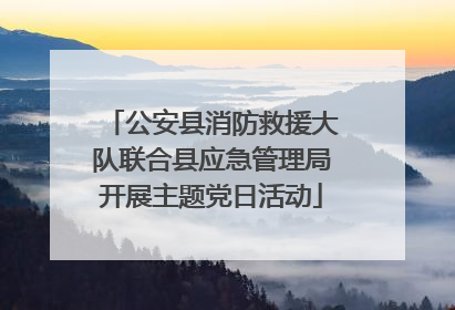 公安县消防救援大队联合县应急管理局开展主题党日活动