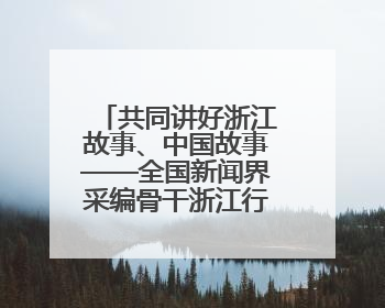 共同讲好浙江故事、中国故事——全国新闻界采编骨干浙江行活动侧记