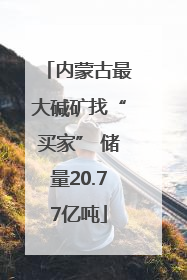 内蒙古最大碱矿找“买家” 储量20.77亿吨
