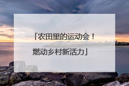 农田里的运动会！燃动乡村新活力