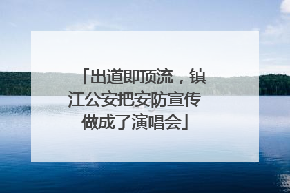 出道即顶流，镇江公安把安防宣传做成了演唱会