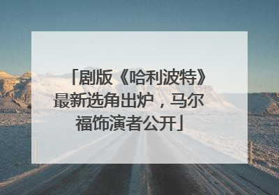 剧版《哈利波特》最新选角出炉，马尔福饰演者公开
