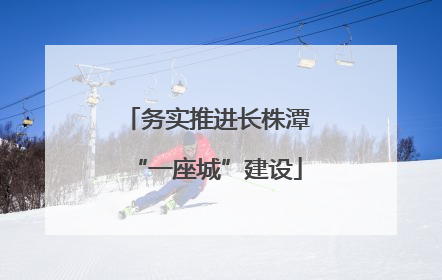 务实推进长株潭“一座城”建设