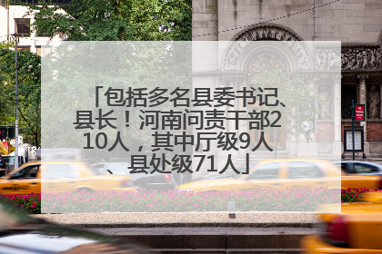包括多名县委书记、县长！河南问责干部210人，其中厅级9人、县处级71人