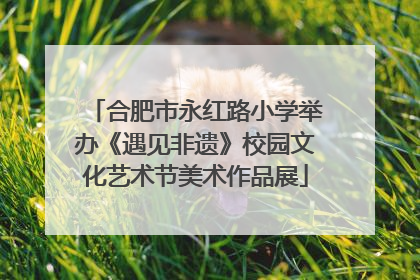 合肥市永红路小学举办《遇见非遗》校园文化艺术节美术作品展