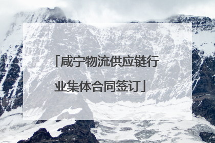咸宁物流供应链行业集体合同签订