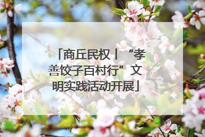 商丘民权丨“孝善饺子百村行”文明实践活动开展