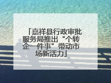 嘉祥县行政审批服务局推出“个转企一件事”带动市场新活力
