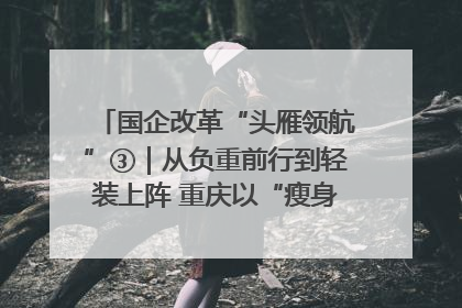 国企改革“头雁领航”③｜从负重前行到轻装上阵 重庆以“瘦身”谋“健体”