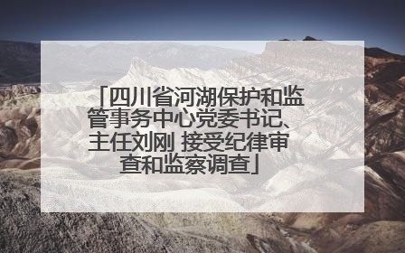 四川省河湖保护和监管事务中心党委书记、主任刘刚 接受纪律审查和监察调查