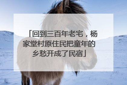 回到三百年老宅，杨家堂村原住民把童年的乡愁开成了民宿