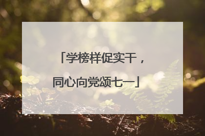 学榜样促实干，同心向党颂七一