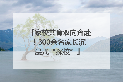 家校共育双向奔赴！300余名家长沉浸式“探校”