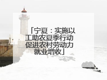 宁夏：实施以工助农夏季行动促进农村劳动力就业增收