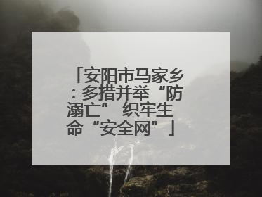 安阳市马家乡：多措并举“防溺亡” 织牢生命“安全网”