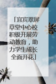 宜宾翠屏草堂中心校积极开展劳动教育，助力学生成长全面开花