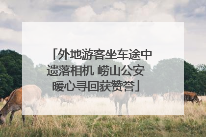 外地游客坐车途中遗落相机 崂山公安暖心寻回获赞誉