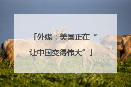 外媒：美国正在“让中国变得伟大”