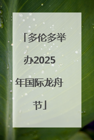 多伦多举办2025年国际龙舟节