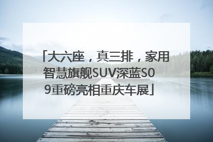 大六座，真三排，家用智慧旗舰SUV深蓝S09重磅亮相重庆车展