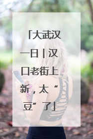 大武汉一日︱汉口老街上新，太“豆”了