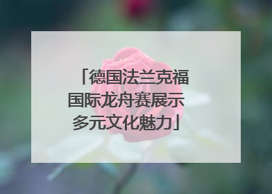 德国法兰克福国际龙舟赛展示多元文化魅力