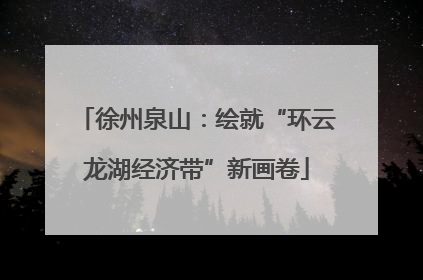 徐州泉山：绘就“环云龙湖经济带”新画卷