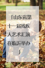 山东省第十一届残疾人艺术汇演在临沂举办
