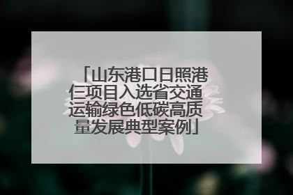 山东港口日照港仨项目入选省交通运输绿色低碳高质量发展典型案例