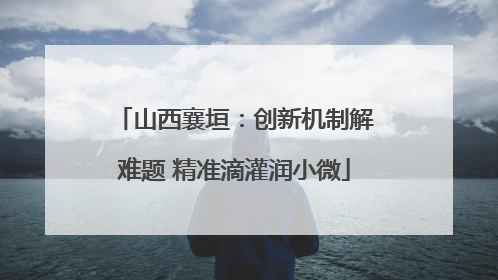 山西襄垣：创新机制解难题 精准滴灌润小微