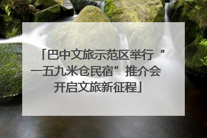 巴中文旅示范区举行“一五九米仓民宿”推介会 开启文旅新征程