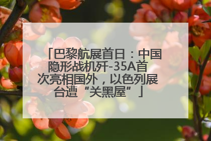 巴黎航展首日：中国隐形战机歼-35A首次亮相国外，以色列展台遭“关黑屋”
